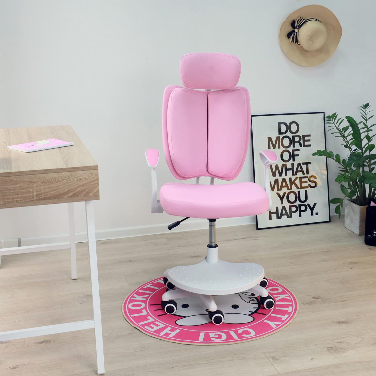 Кресло поворотное Twins, розовый, ткань - фото 4 - id-p181693500