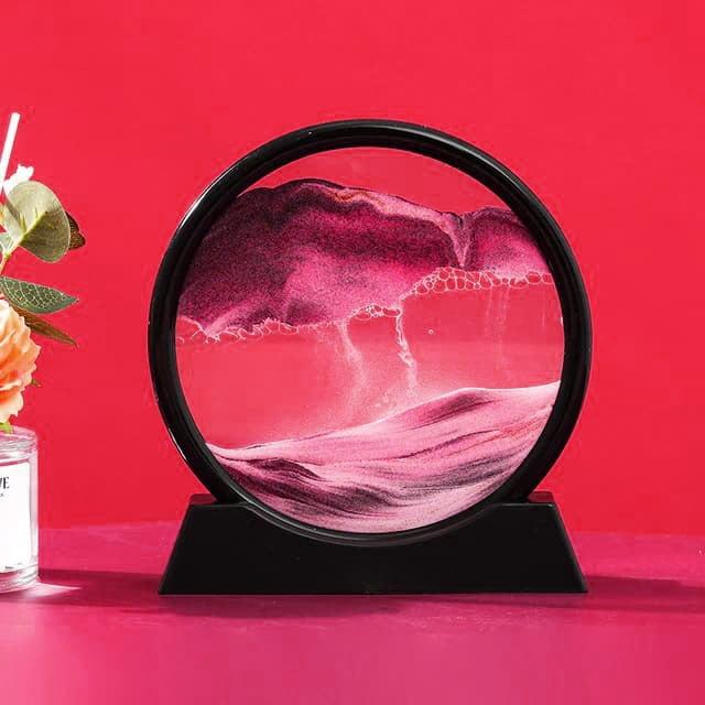3D картина антистресс из песка «Пустыня» цвет: розовый, 18 см - фото 2 - id-p203447056