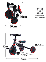 Беговел-трансформер Bubago Flint 4в1 черно-красный BG-F, фото 5