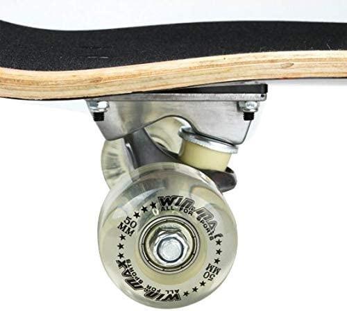 Скейтборд Winmax WME05220Z4 (кит.клен), колесо 50х36 мм., (красный череп) ABEC-7 - фото 2 - id-p203449069