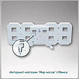 Электронные настольные часы со светодиодной подсветкой Размер  240*39*91 мм.   Розовый цвет цифр, фото 3