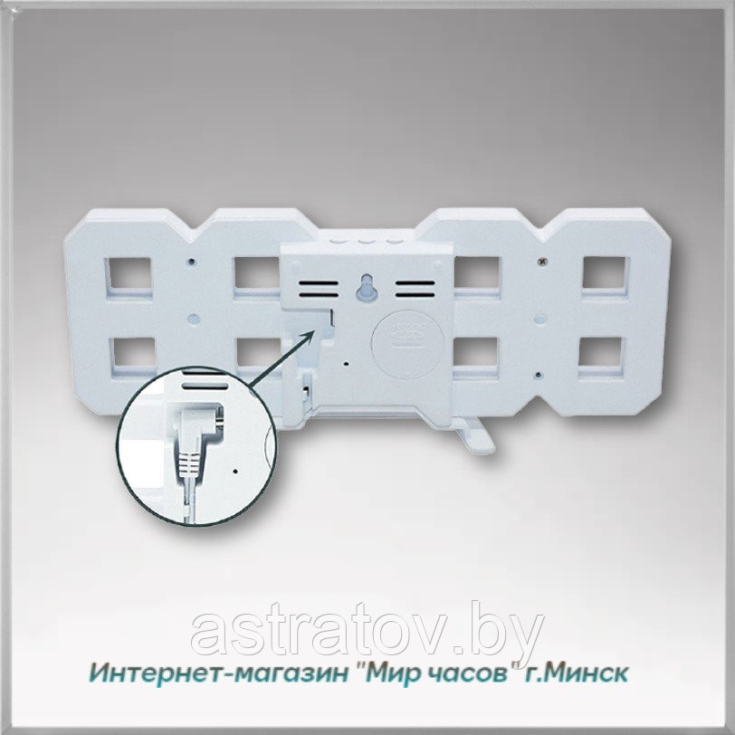 Электронные настольные часы со светодиодной подсветкой Размер 240*39*91 мм. Розовый цвет цифр - фото 2 - id-p141592568