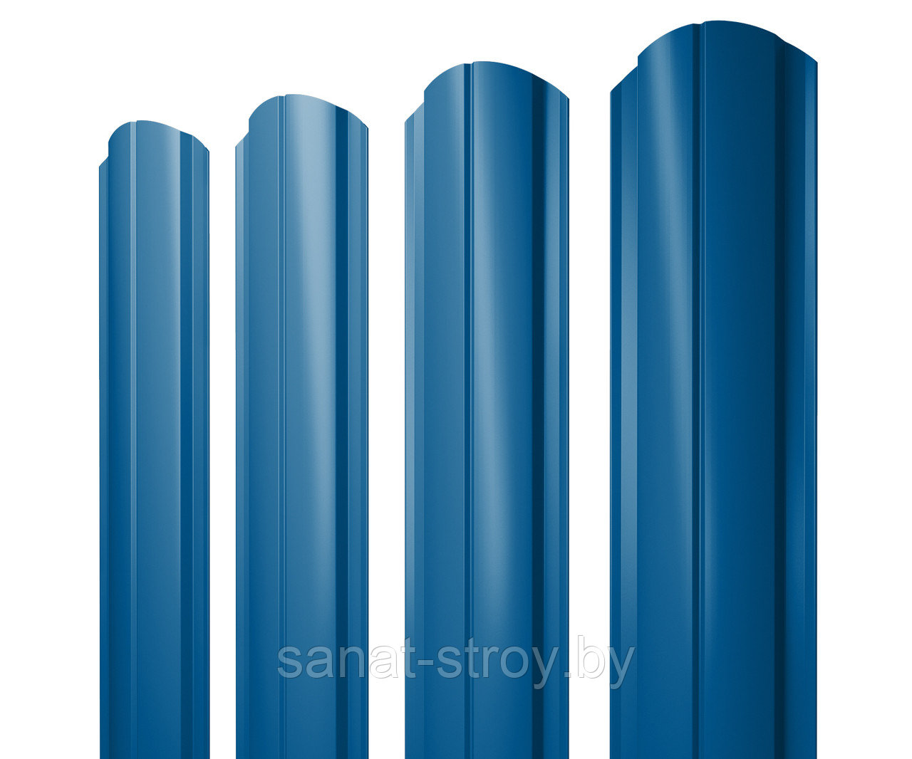 Штакетник Полукруглый Slim фигурный 0,4 PE RAL 5005 Сигнальный синий - фото 1 - id-p203478718