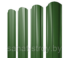 Штакетник Полукруглый Slim фигурный 0,45 PE RAL 6002 Лиственно-зеленый