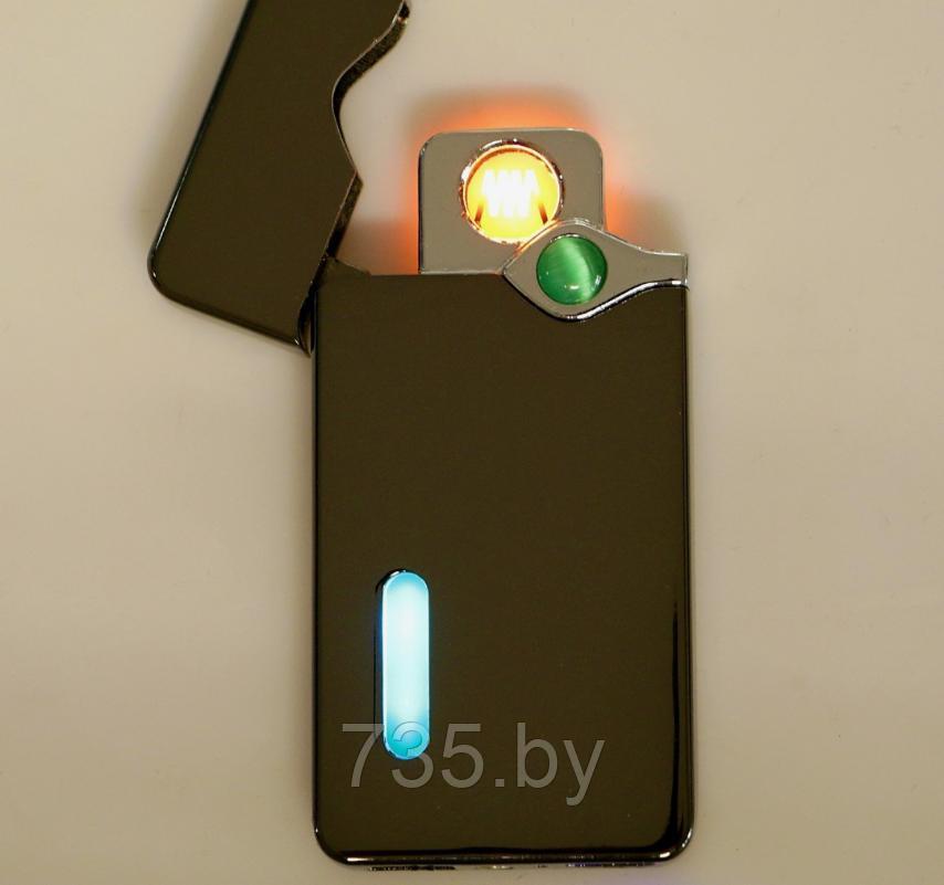 Зажигалка электронная, USB с индикатором, спираль, стальная, 7.5 х 12 см - фото 4 - id-p203494219