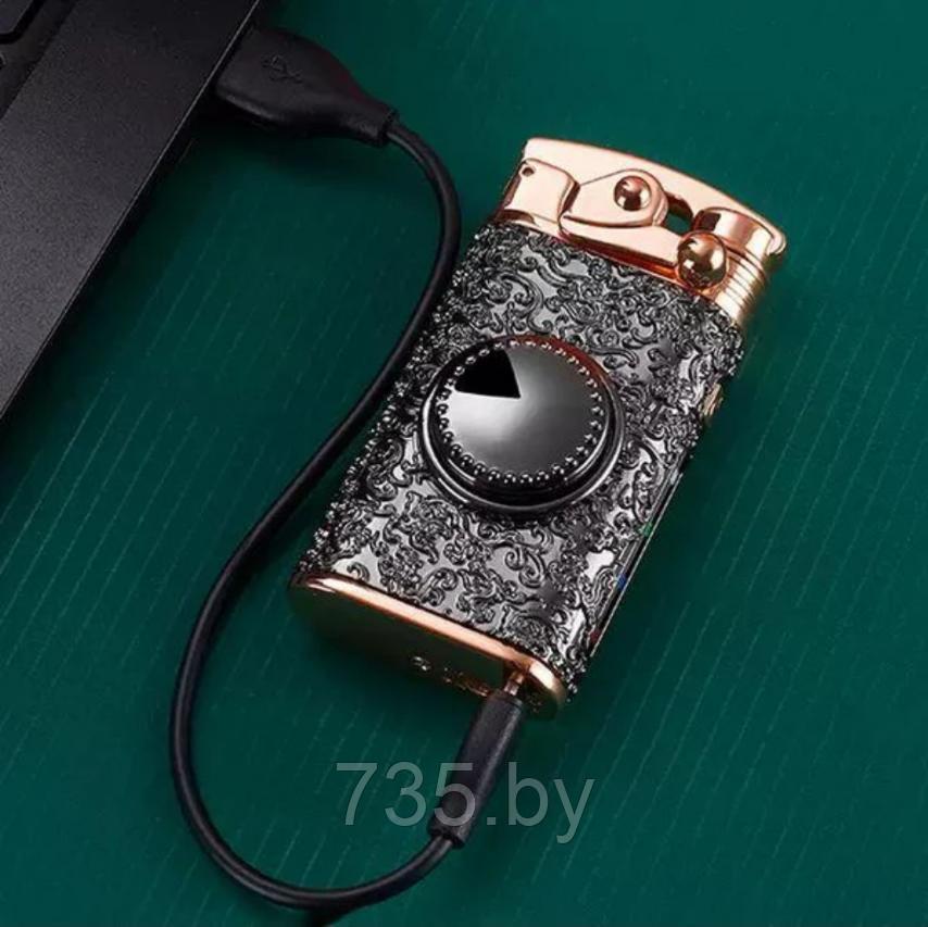 Импульсная USB-зажигалка Lighter Classic Fashionable синяя - фото 3 - id-p203499959
