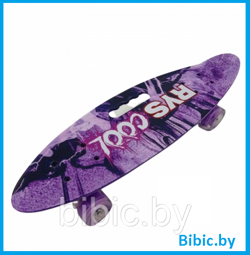 Детский скейт 885 с ручкой и рисунком принтом, пенни борд Penny board скейтборд для мальчиков и девочек принт - фото 6 - id-p203537539