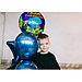 Фольгированный шар 18" «С днём рождения», динозавр, круг, с подложкой, фото 5