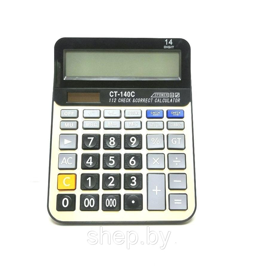 Настольный 14-разрядный калькулятор с двойным питанием CT-140C - фото 1 - id-p203537964