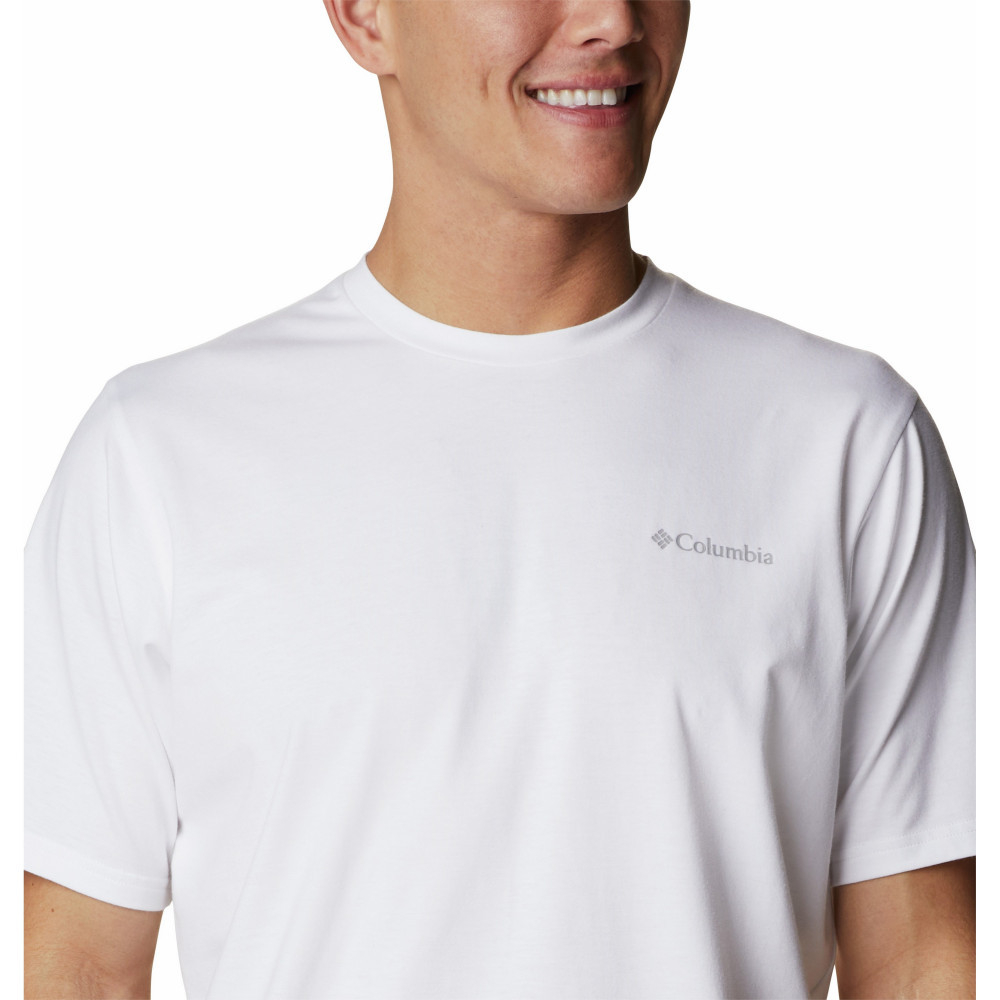 Футболка мужская Columbia Sun Trek Short Sleeve T-Shirt белый 1931161-100 - фото 4 - id-p203005958