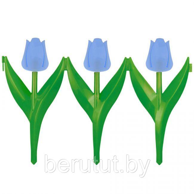 Ограждение Цветы, 6 секций 45 х 30 см, 2.7 м синий - фото 1 - id-p203542303