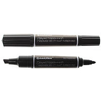 Маркер перманентный черный 2-х сторонний "Darvish"