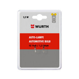 Автолампа тип W1.2W 12V 1.2W, W2.0x4.6D, 2 шт в блистере WURTH 07209601