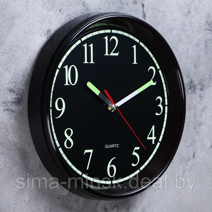Часы настенные, серия: Классика, "Илони", плавный ход, d-30 см, флуоресцентные - фото 3 - id-p203560093