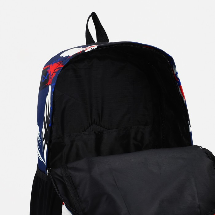 Рюкзак на молнии, наружный карман, цвет синий - фото 4 - id-p203560006