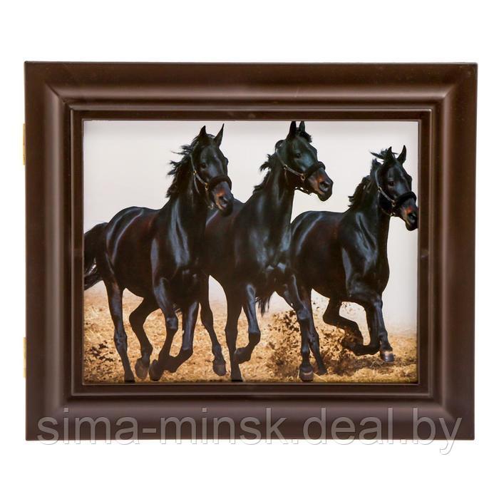 Ключница "Черные кони" Венге 26х31х4,5 см - фото 6 - id-p203559635