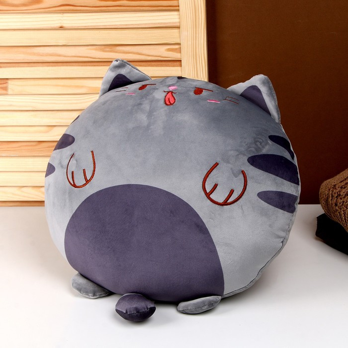 Мягкая игрушка-подушка «Кот», 43 см, цвет серый - фото 2 - id-p203563153