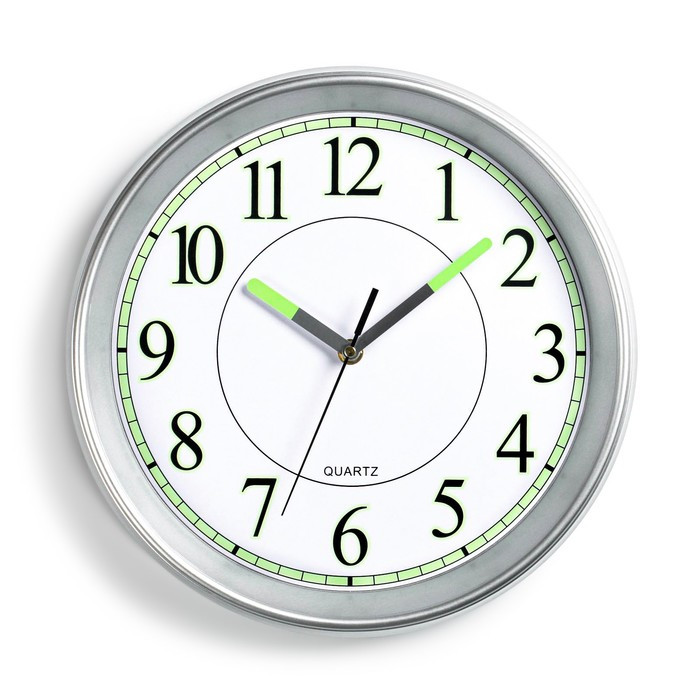 Часы настенные, серия: Классика, "Илони", плавный ход, d-30 см, флуоресцентные - фото 1 - id-p203566868