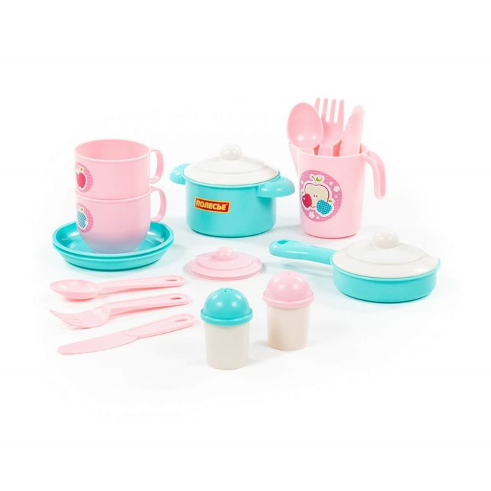 Набор детской посуды «Хозяюшка», на 2 персоны, 18 элементов - фото 1 - id-p203561628