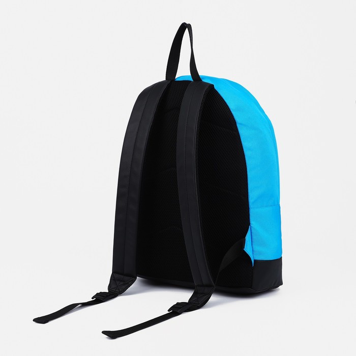 Рюкзак на молнии, наружный карман, цвет голубой - фото 2 - id-p203560053