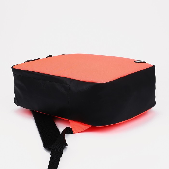 Рюкзак на молнии, кошелёк, цвет коралловый - фото 3 - id-p203560152
