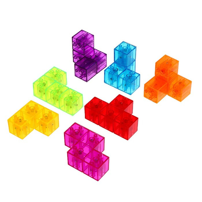 Конструктор магнитный «Магический куб», 7 деталей, 50 заданий - фото 3 - id-p203564317