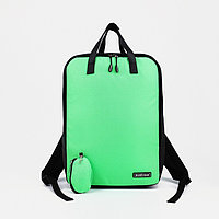 Рюкзак на молнии, кошелёк, цвет зелёный