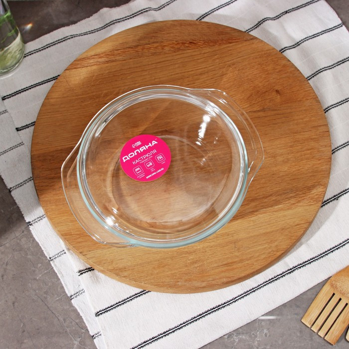 Набор кастрюль из жаропрочного стекла для запекания Доляна «Гратен», 3 предмета: 0,7 л, 1 л, 1,5 л, с крышками - фото 7 - id-p203575726