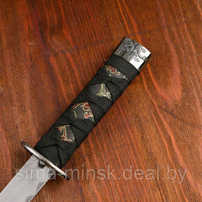 Сувенирное оружие «Катана», чёрные ножны с узорами в виде дракона, 47 см - фото 5 - id-p203559688