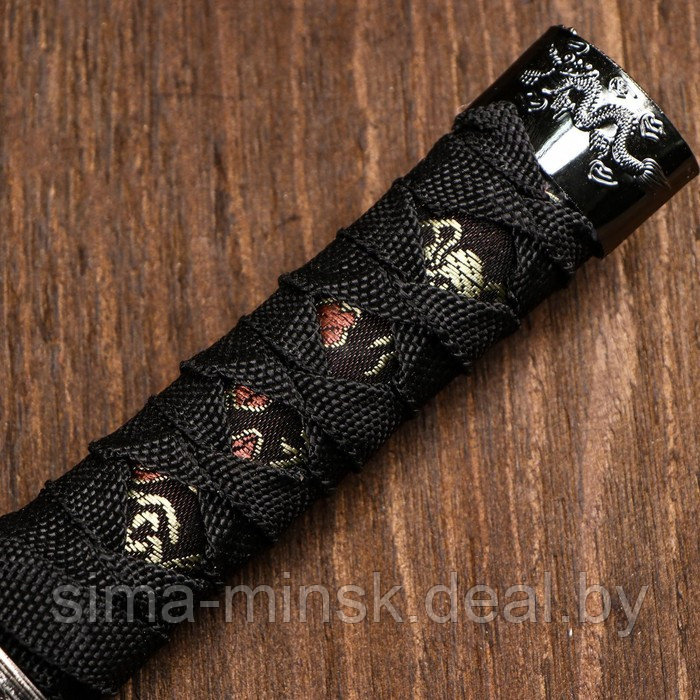 Сувенирное оружие «Катана», чёрные ножны с узорами в виде дракона, 47 см - фото 9 - id-p203559688