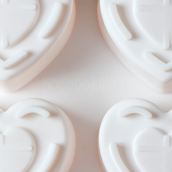 Форма для муссовых десертов Доляна «Сердце», 29×17×4,3 см, ячейка 5,5×6,2×3,5 см, цвет белый - фото 6 - id-p203575742