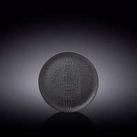 Тарелка круглая Wilmax, d=15.5 см, цвет чёрный кроко