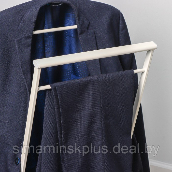Вешалка костюмная «Контур», 44×31×98 см, цвет белый - фото 5 - id-p203569828