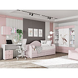 Стол письменный «Алиса», 1200×590×772 мм, с ящиками, цвет белый / розовый, фото 3