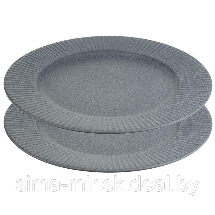 Набор обеденных тарелок Liberty Jones Soft Ripples, 27 см, цвет серый - фото 1 - id-p203567940