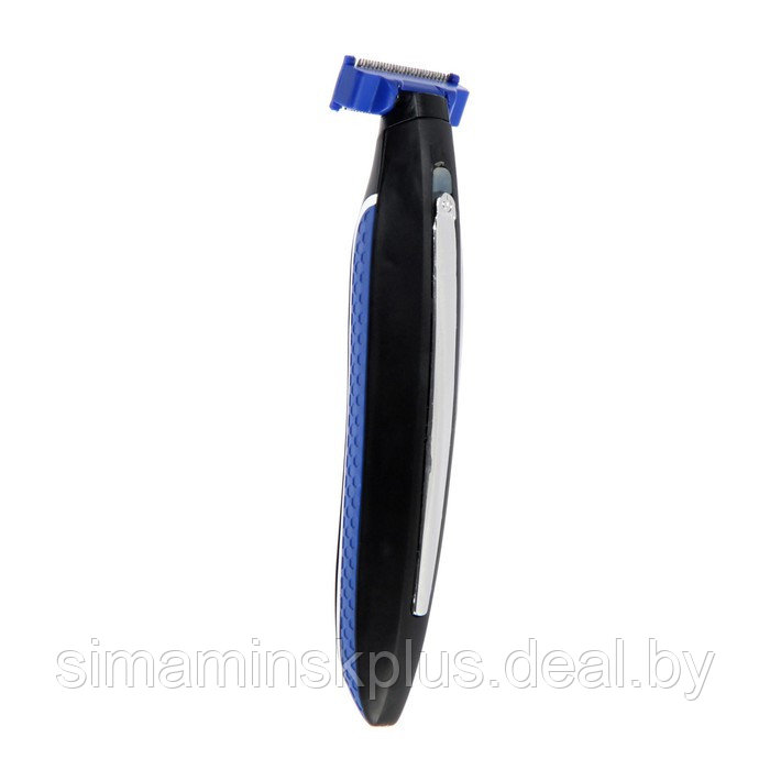 Триммер для волос LuazON LTRI-05, для усов/бороды, 3 насадки, от USB, синий - фото 3 - id-p203561268