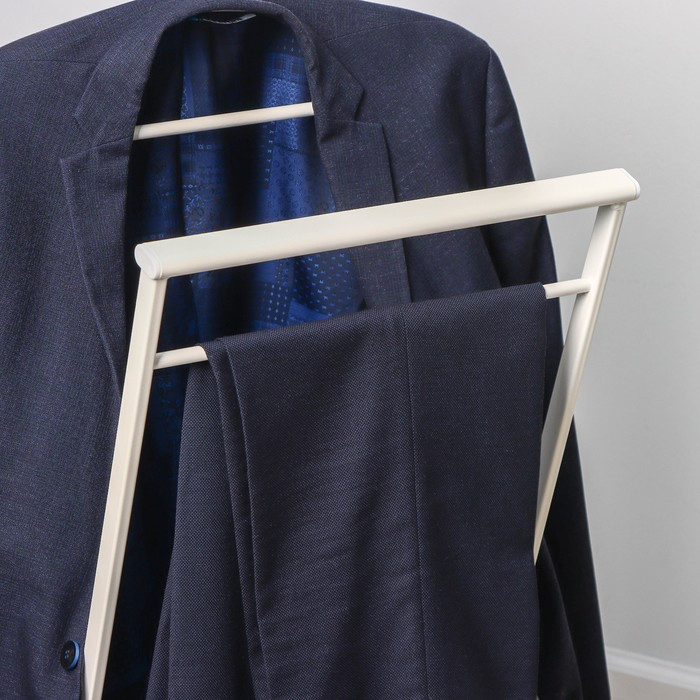 Вешалка костюмная «Контур», 44×31×98 см, цвет белый - фото 5 - id-p203582180