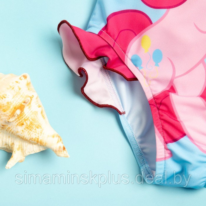 Купальник детский "Pinkie Pie", Мой маленький пони, рост 110-116 (32), голубой - фото 3 - id-p203581427