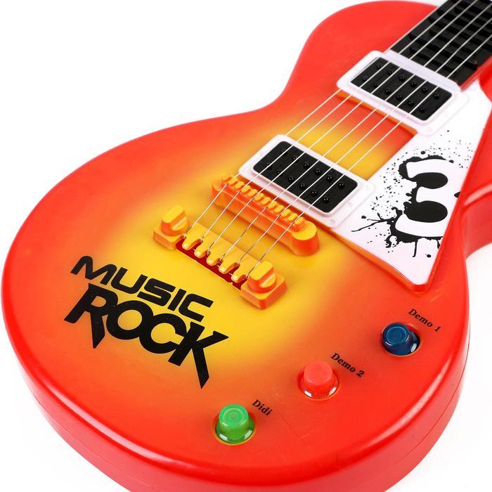 Музыкальная игрушка-гитара «Электро», световые и звуковые эффекты, работает от батареек - фото 3 - id-p203570656