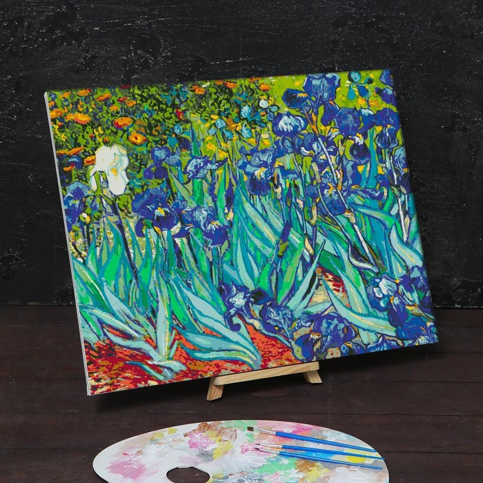 Картина по номерам на холсте с подрамником «Ирисы» Винсент ван Гог 40х50 см - фото 3 - id-p203574516