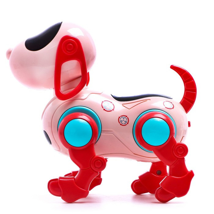 Робот-собака IQ DOG, ходит, поёт, работает от батареек, цвет розовый - фото 2 - id-p203562725