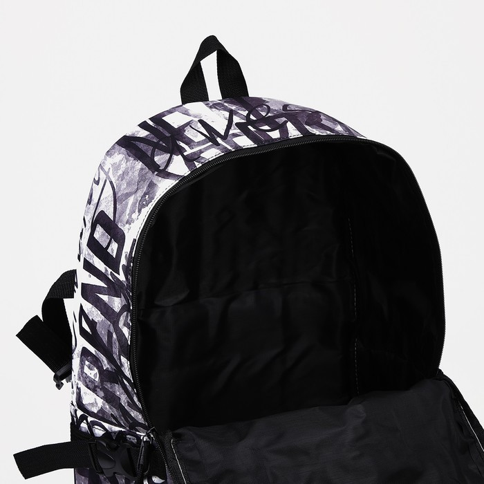 Рюкзак на молнии, 3 наружных кармана, цвет серый - фото 4 - id-p203570449