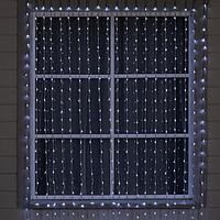 Гирлянда «Водопад» 2 × 6 м, IP44, УМС, прозрачная нить, 1500 LED, свечение белое, 8 режимов, 220 В