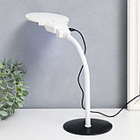 Лампа-лупа х3 х4,5 для творчества LED от 3 LR1130 линзы d=2,1 и 11 см белый, фото 4