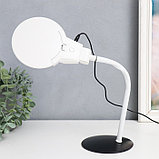 Лампа-лупа х3 х4,5 для творчества LED от 3 LR1130 линзы d=2,1 и 11 см белый, фото 5