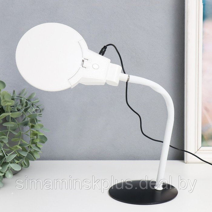 Лампа-лупа х3 х4,5 для творчества LED от 3 LR1130 линзы d=2,1 и 11 см белый - фото 5 - id-p203565996