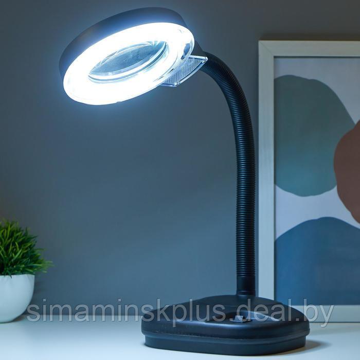 Лампа-лупа для творчества, от сети 220В чёрный 52х17х14 см - фото 3 - id-p203565999