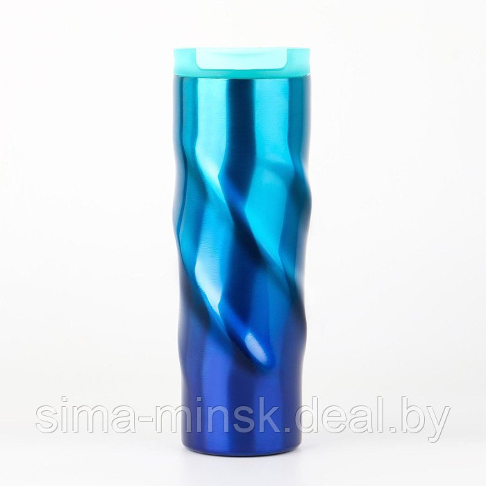 Термокружка, серия: Спираль, "Мастер К", 500 мл, сохраняет тепло 8 ч, 7.8х22 см, синяя - фото 1 - id-p203572761