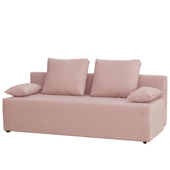 Прямой диван «Бёрн», механизм еврокнижка, велюр, цвет пыльная роза - фото 1 - id-p203582418