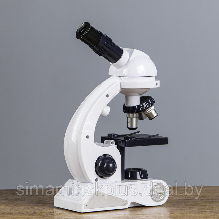Микроскоп, кратность увеличения 450х, 200х, 80х, с подсветкой, белый - фото 7 - id-p203566004